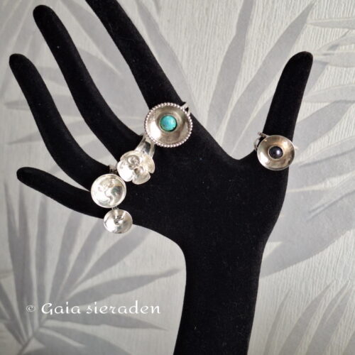Zilveren ringen serie bubbles
