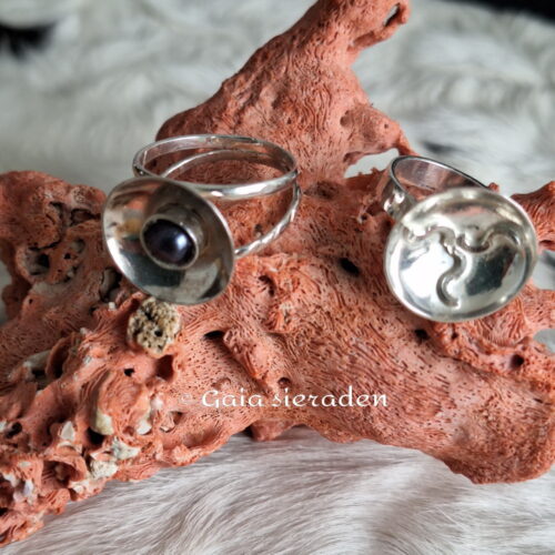 Zilveren ringen serie bubbles