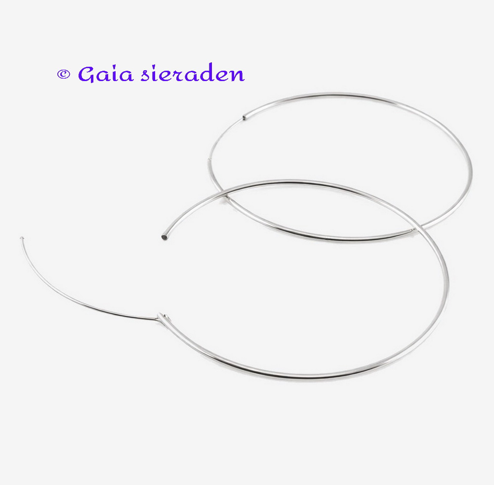 Zilveren creolen 15 mm - Afbeelding 3