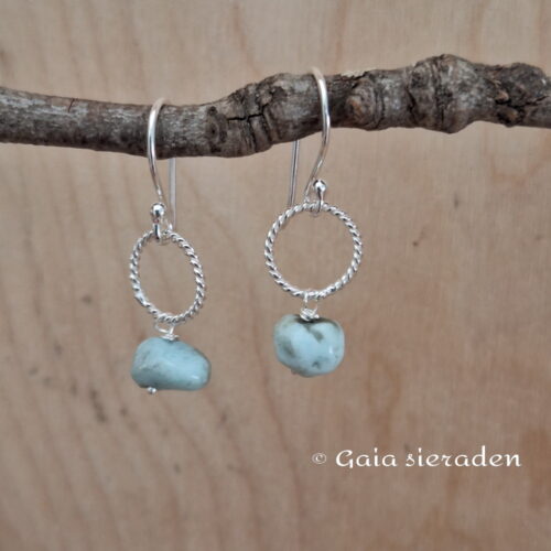 Larimar oorbellen Azulito