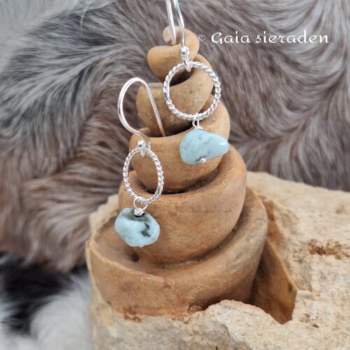 Larimar oorbellen Azulito