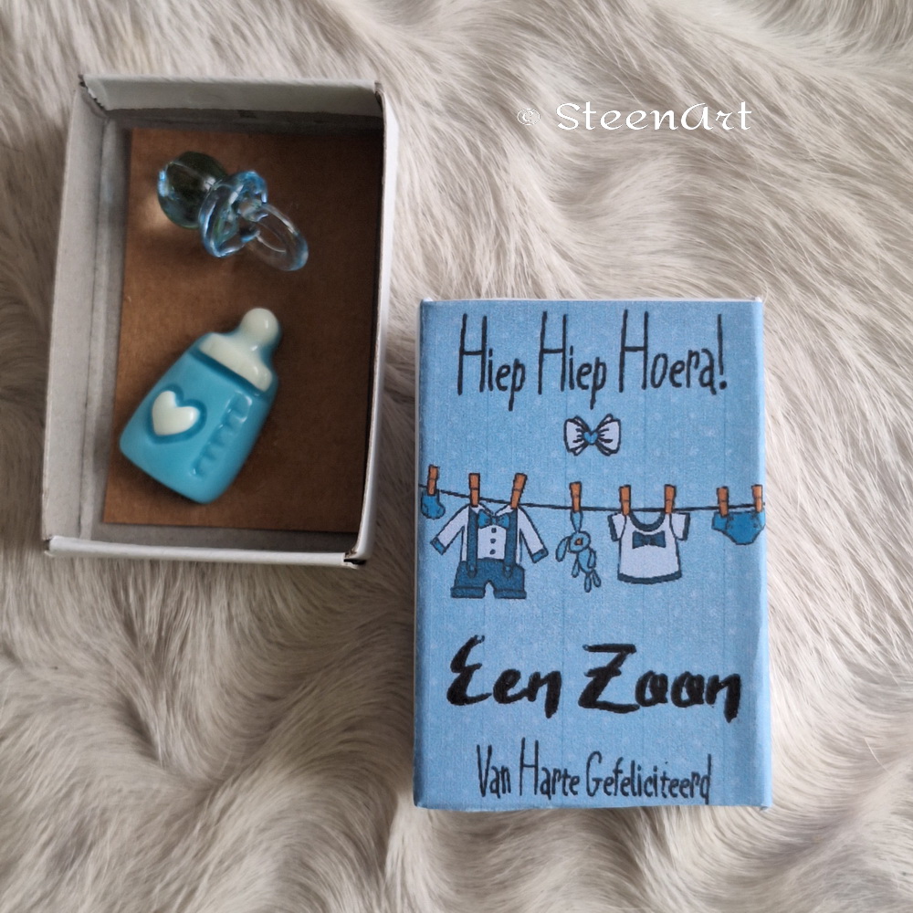 Babynieuws blauw brievenbuscadeau