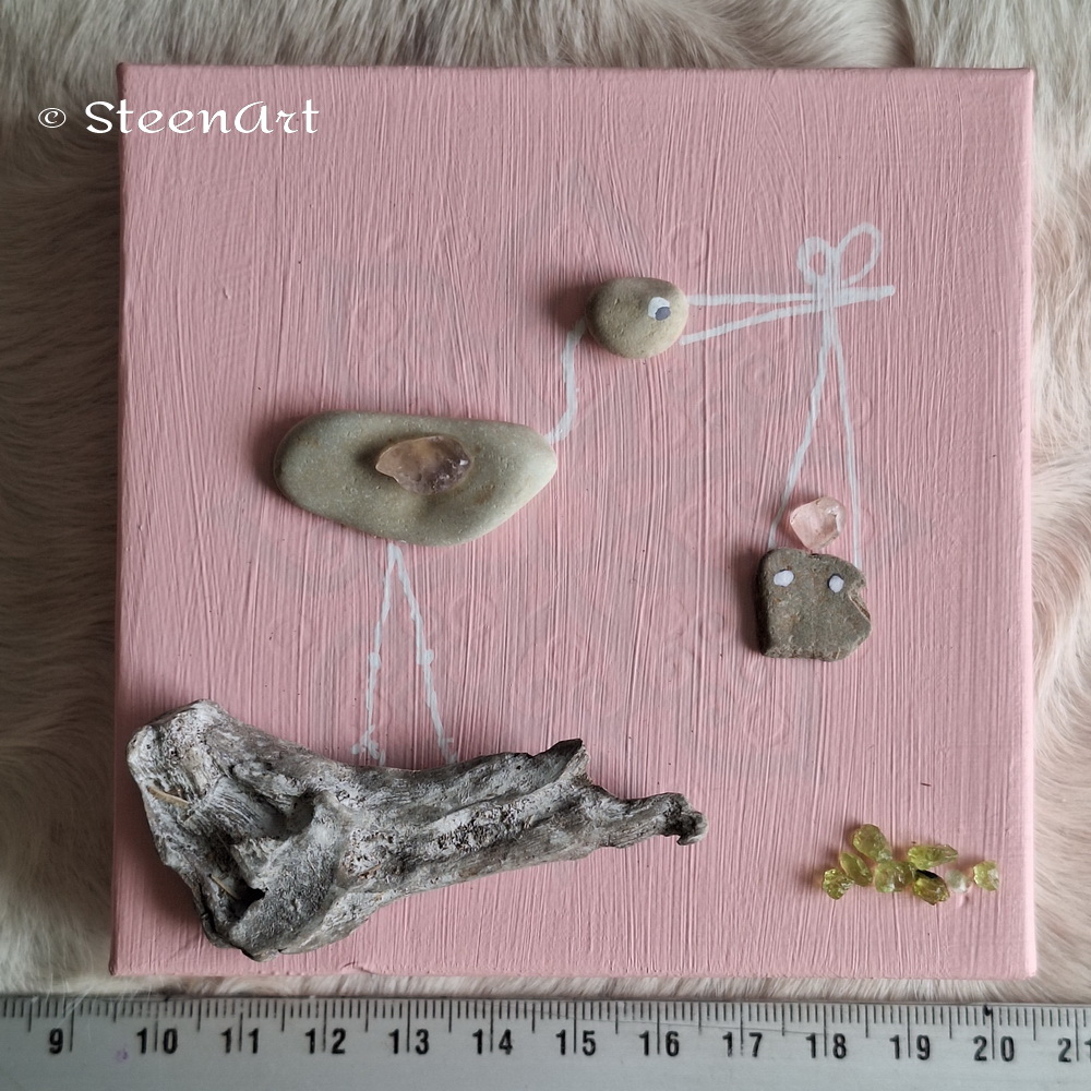 Baby dochter - SteenArt schilderijtje