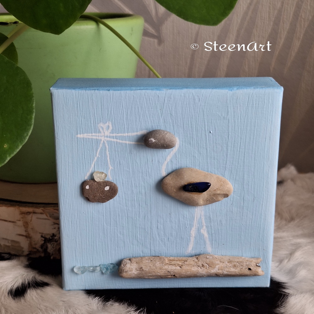Baby zoon - SteenArt schilderijtje